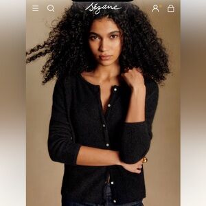 SEZANE GASPARD CARDIGAN SMALL- Black